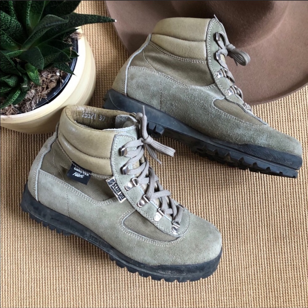 Vintage Asolo Scarpa green hiking winter boots